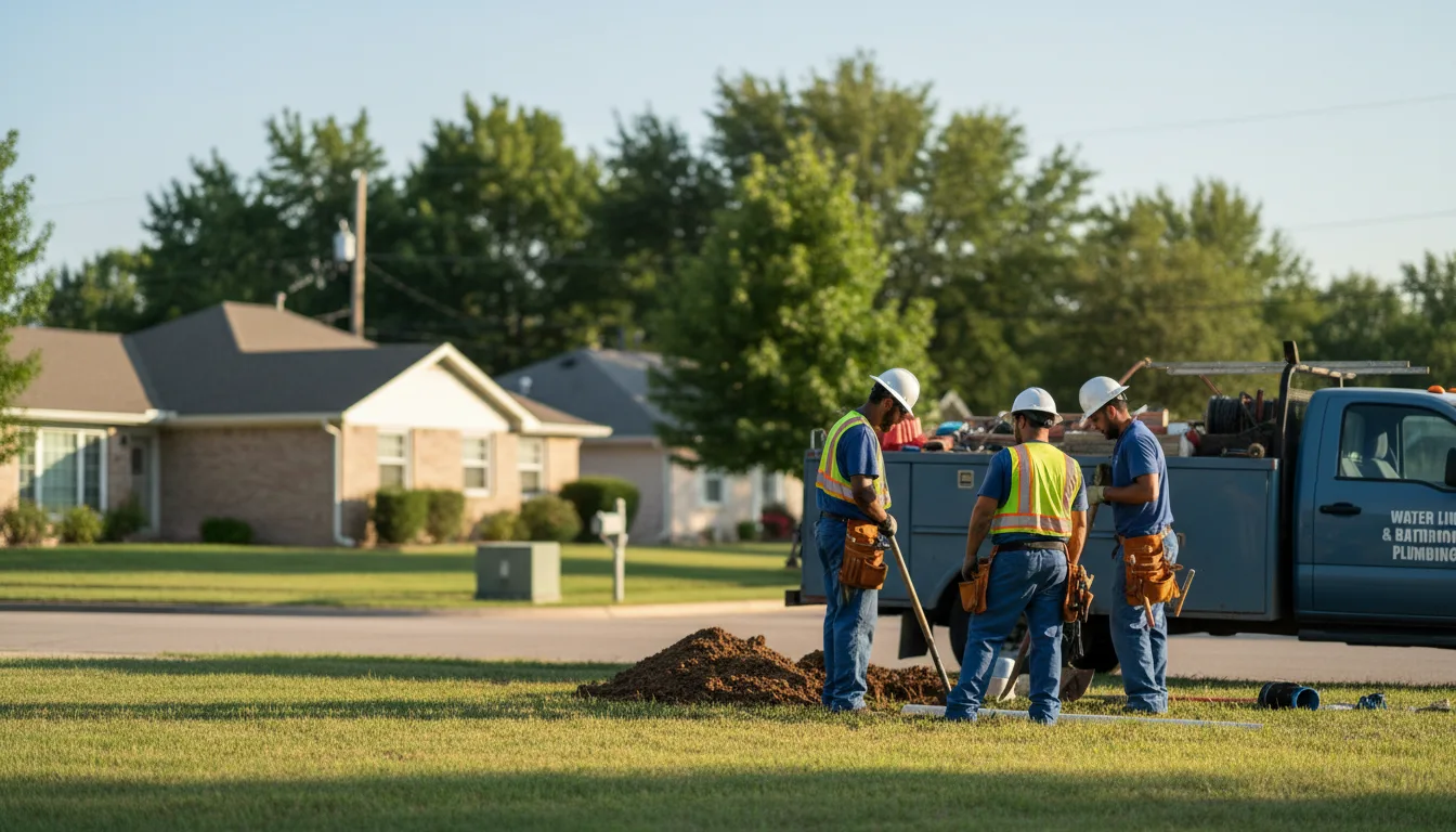 Residential water line and bathroom plumbing service in Burlington, ME